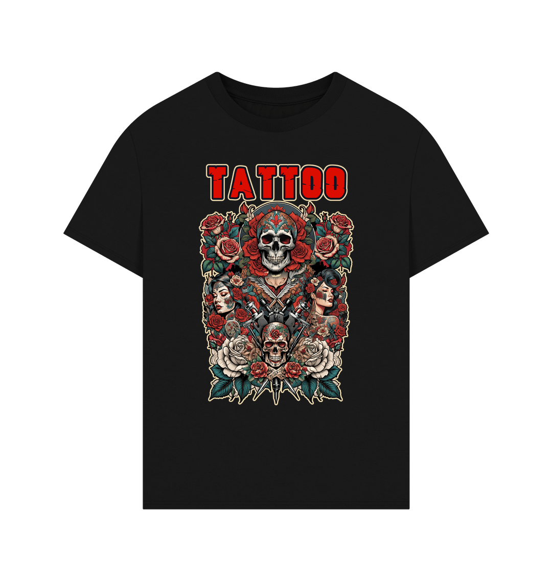 Black Printed T-shirt Front
