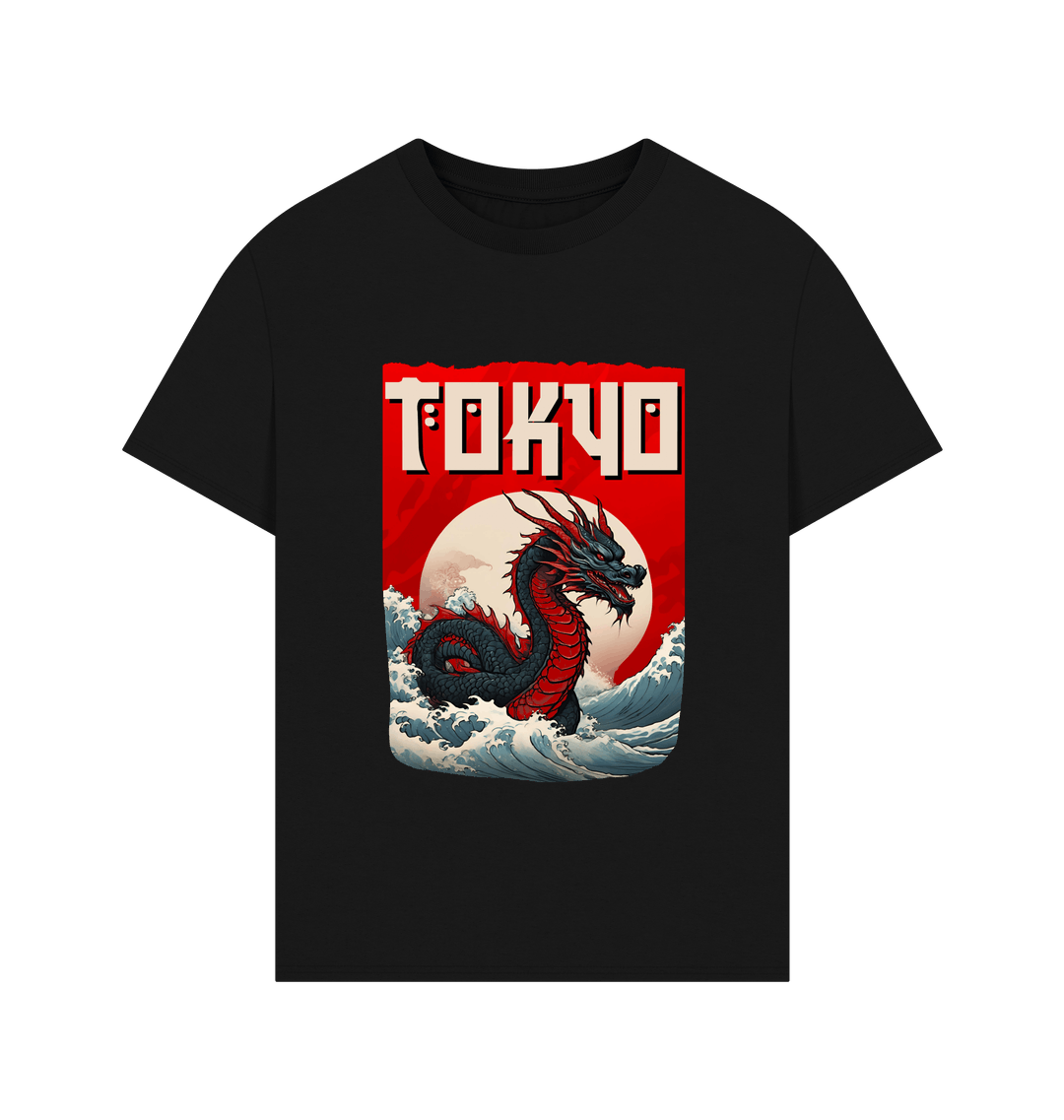 Black Printed T-shirt Front