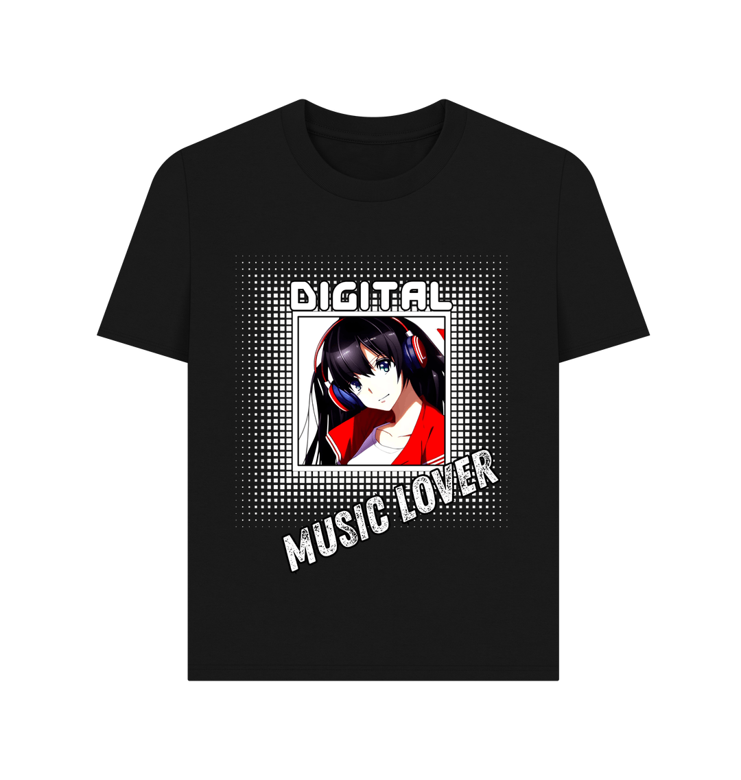 Black Printed T-shirt Front