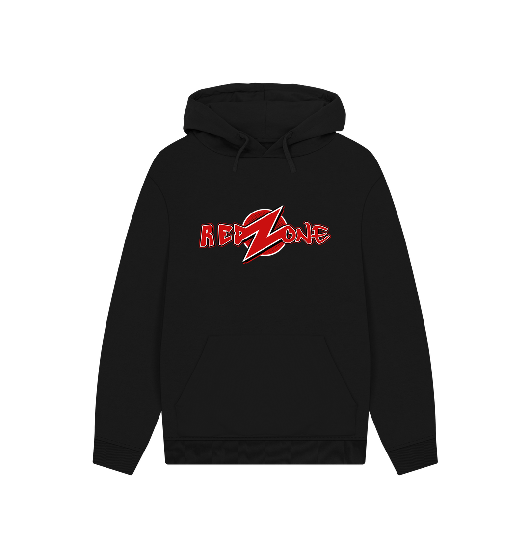 Black Printed Hoody Front