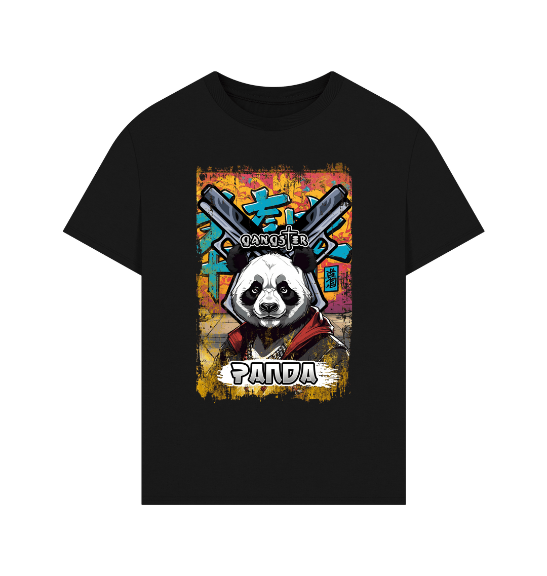 Black Printed T-shirt Front