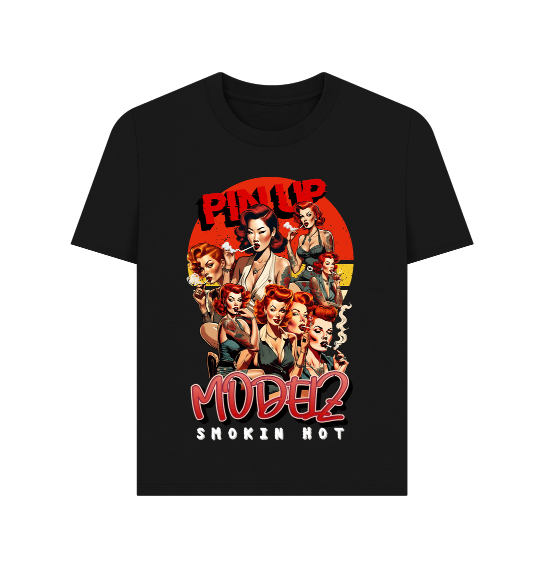 Black Printed T-shirt Front