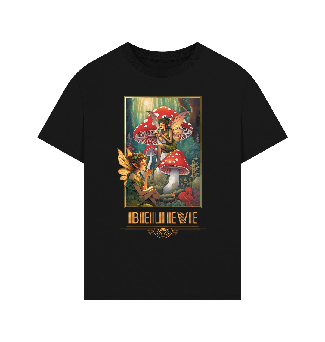 Black Printed T-shirt Front