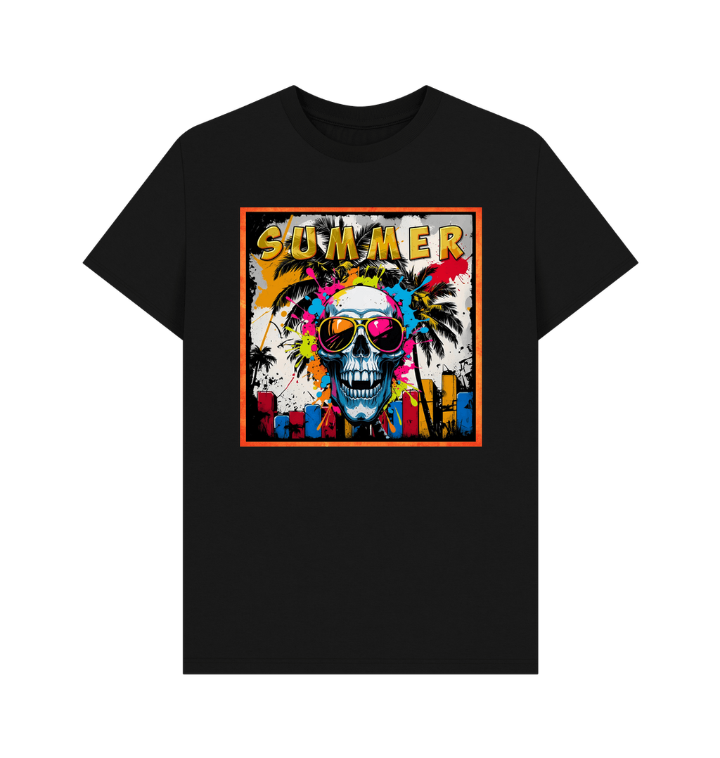 Black Printed T-shirt Front