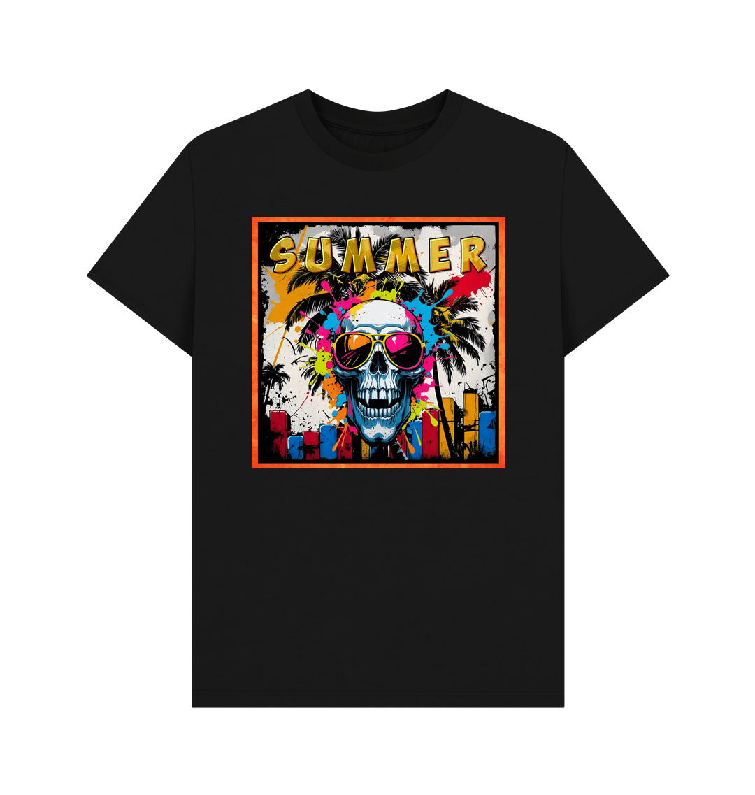 Black Printed T-shirt Front