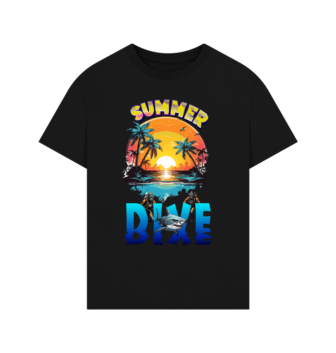 Black Printed T-shirt Front