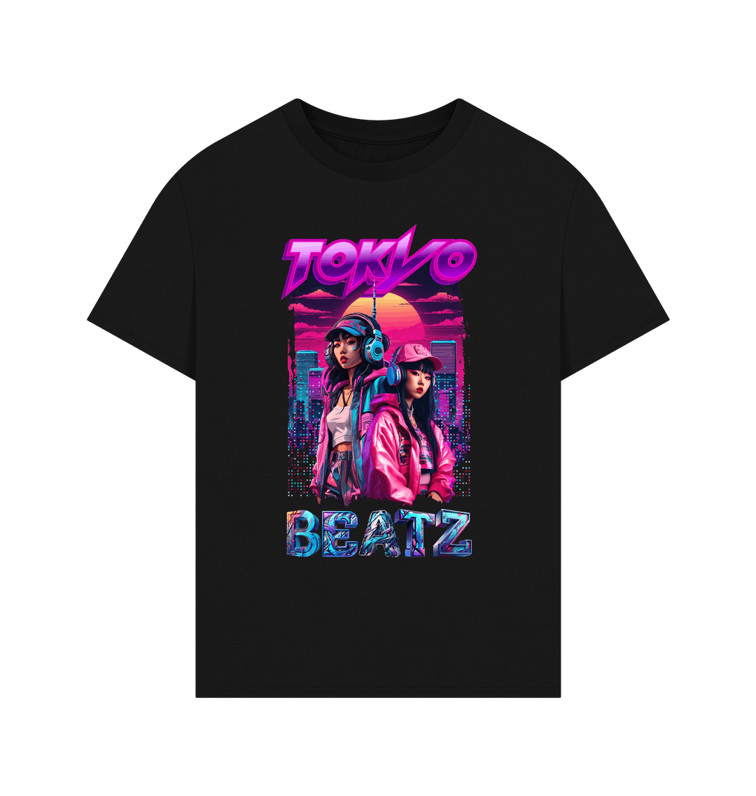 Black Printed T-shirt Front
