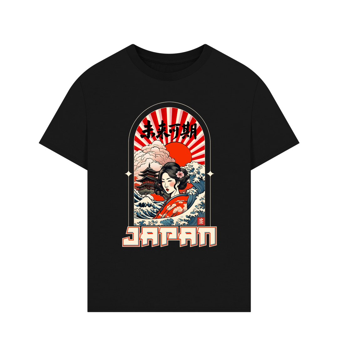 Black Printed T-shirt Front