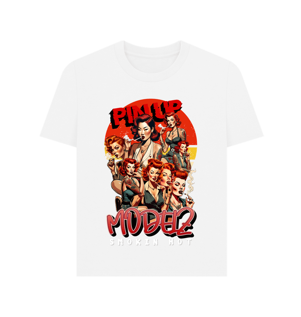 White Printed T-shirt Front