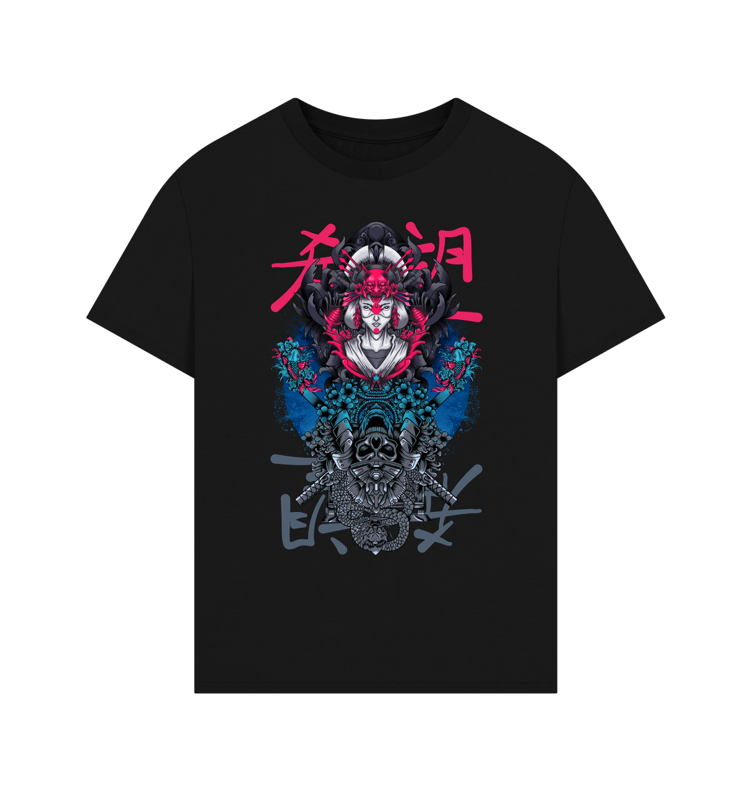 Black Printed T-shirt Front