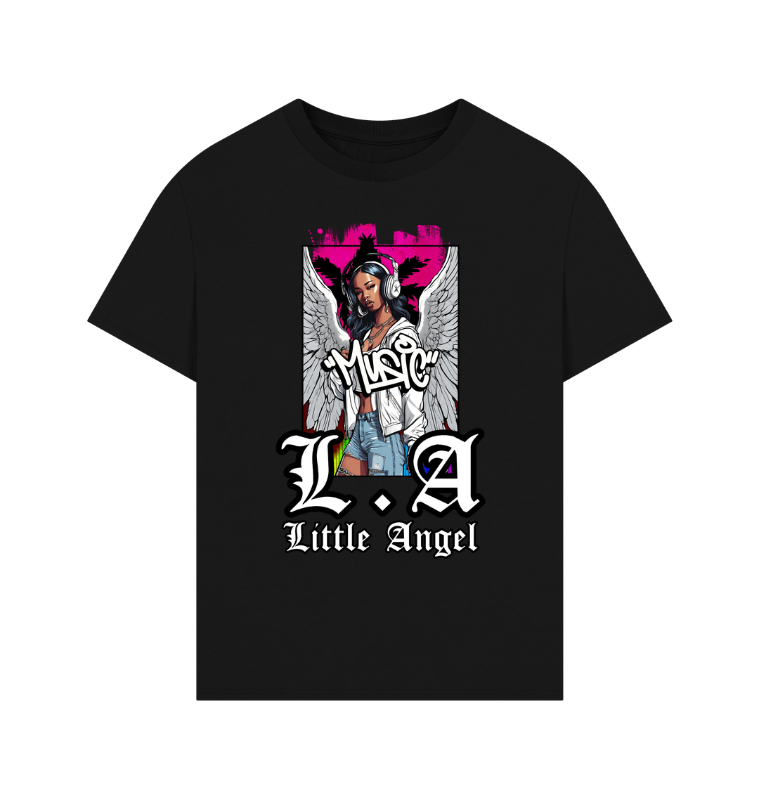 Black Printed T-shirt Front