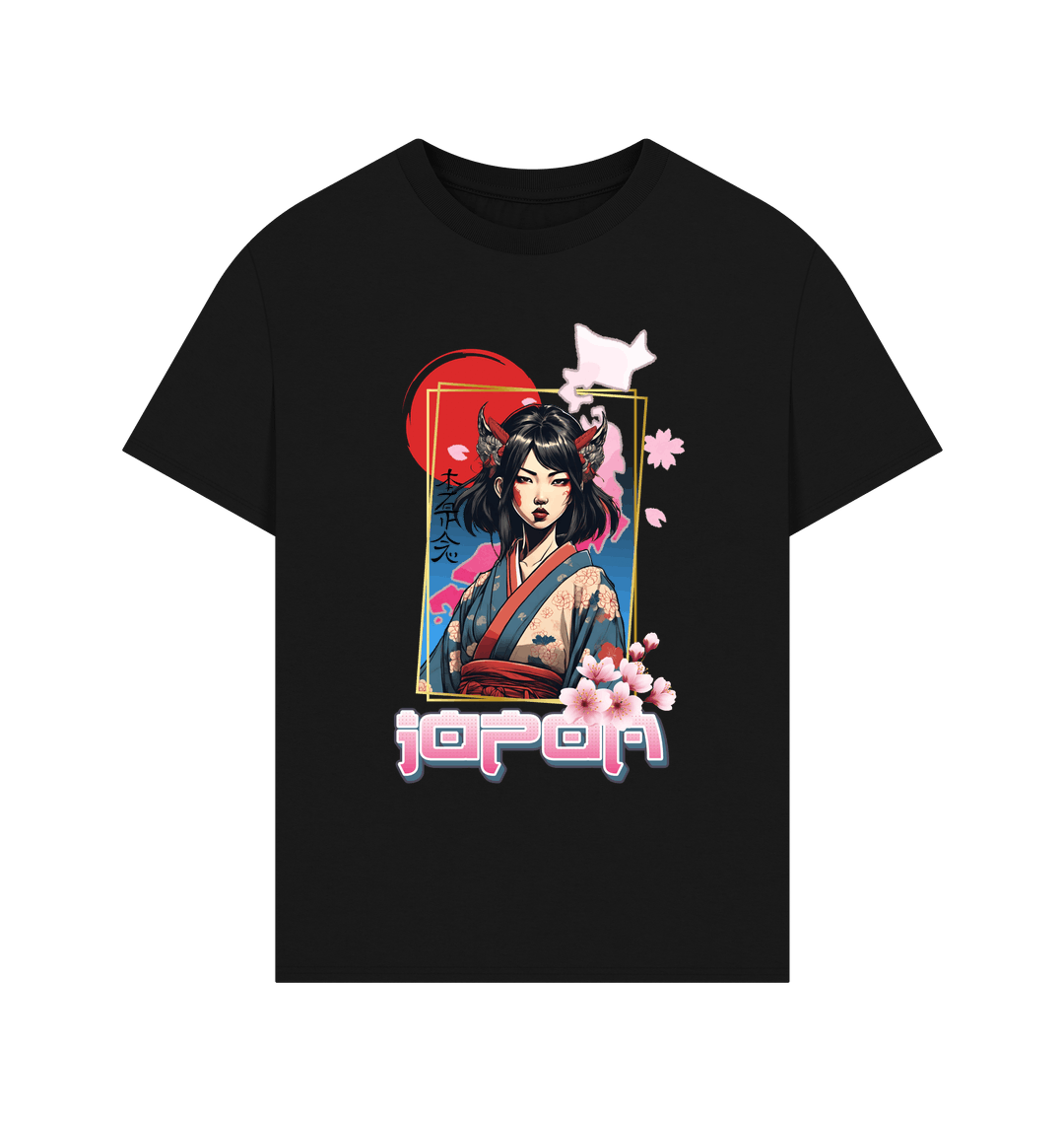 Black Printed T-shirt Front